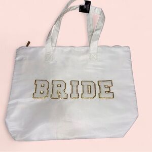 ‘Bride’ White Tote Bag